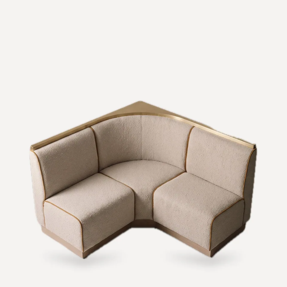 SB-163 Angled Corner Booth