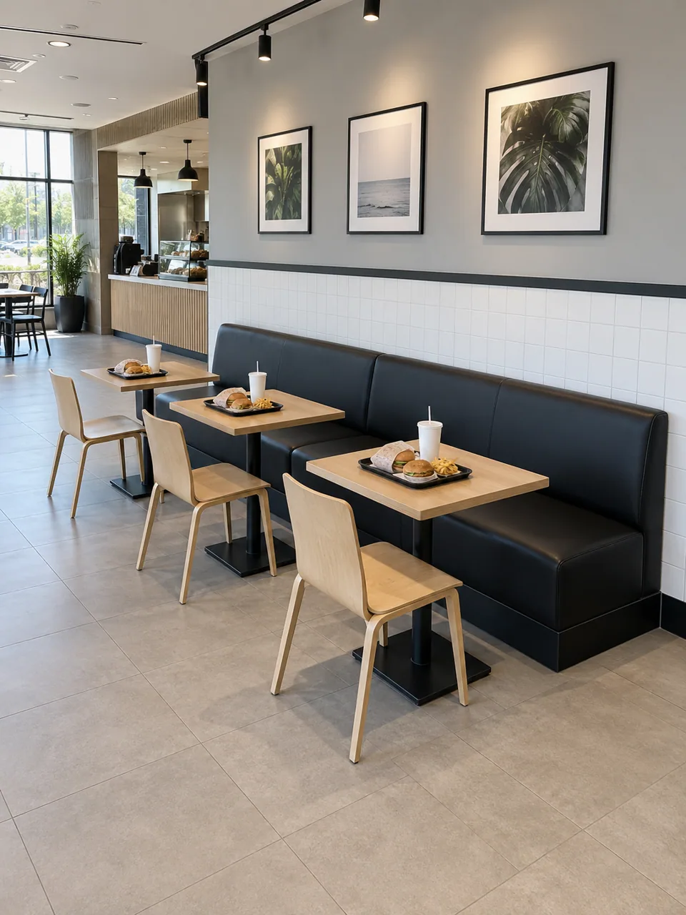 SB-173 Vinyl Wall Banquette, Straight and L view 4
