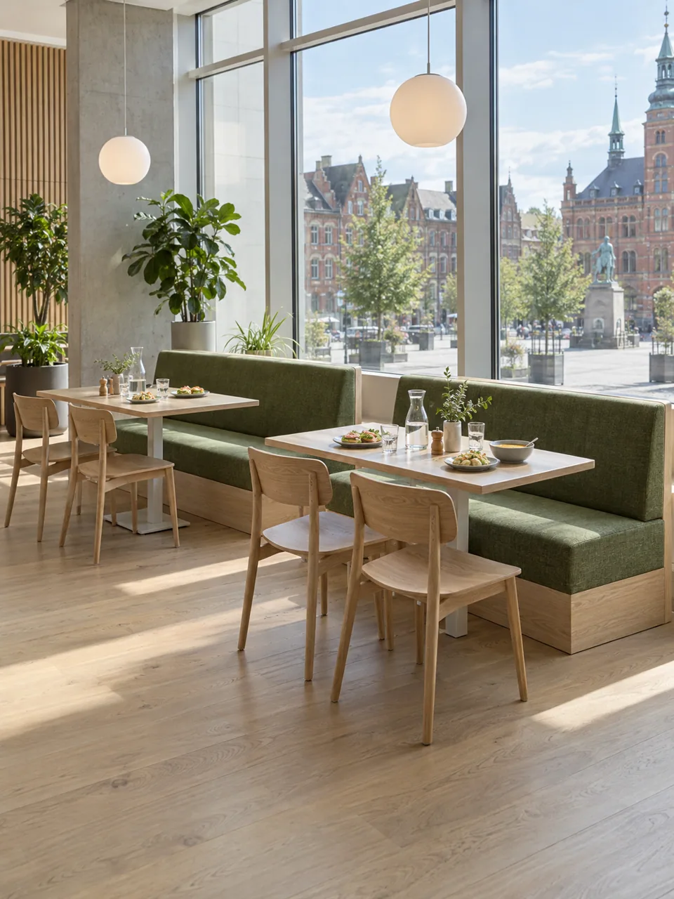 SB-179 Light-Plinth Café Banquette