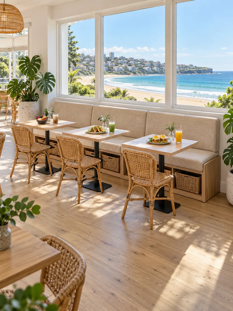 SB-179 Light-Plinth Café Banquette view 2