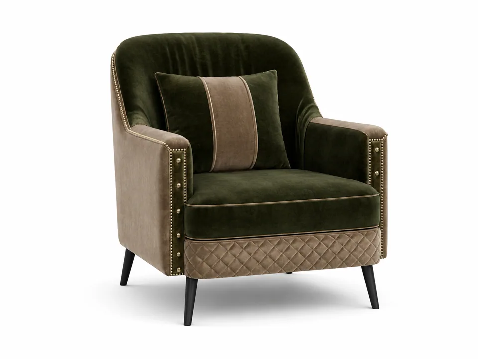 SC-226 Studded Velvet Club Chair